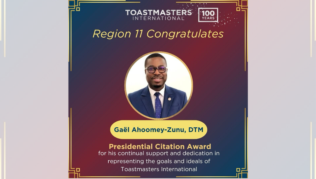 Félicitations Gaël AHOOMEY-ZUNU, DTM